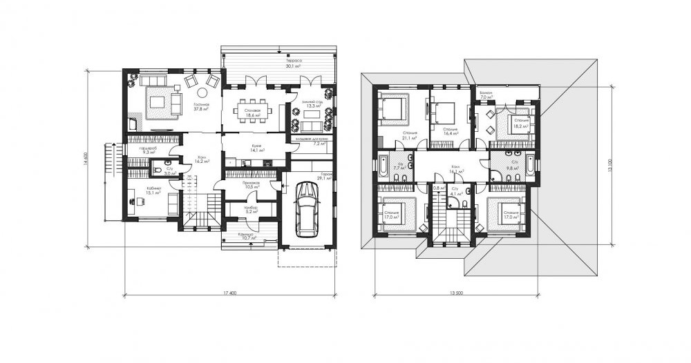 Великий будинок у класичному стилі