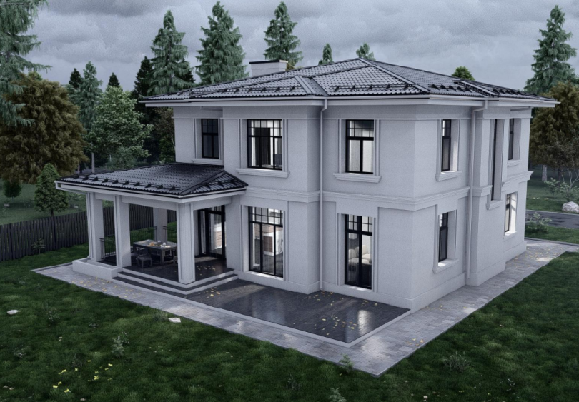 Проект будинку в класичному стилі