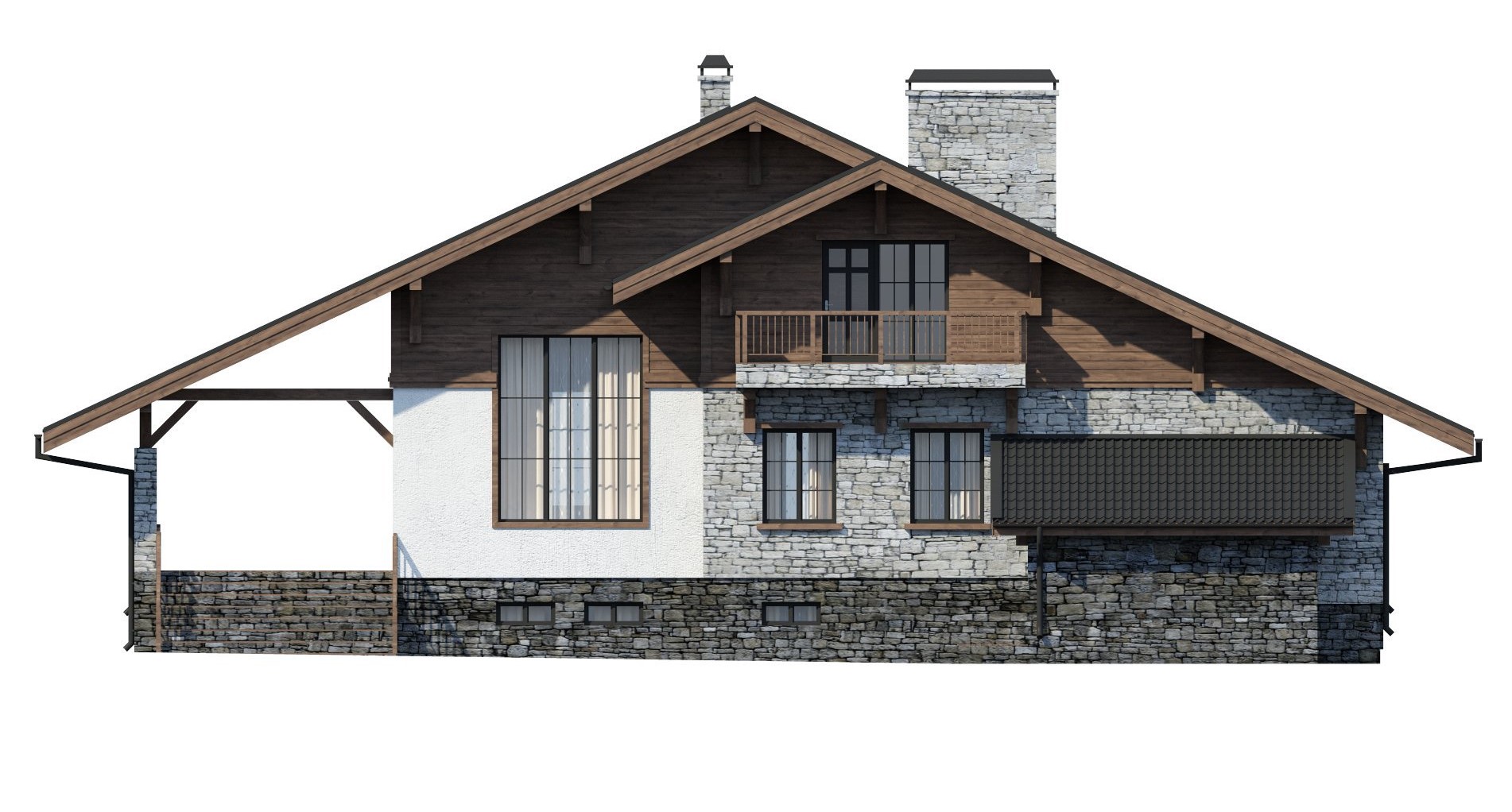 Проект трирівневого особняка