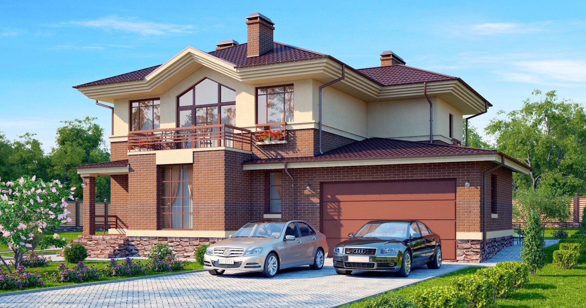 Невеликий двоповерховий будинок