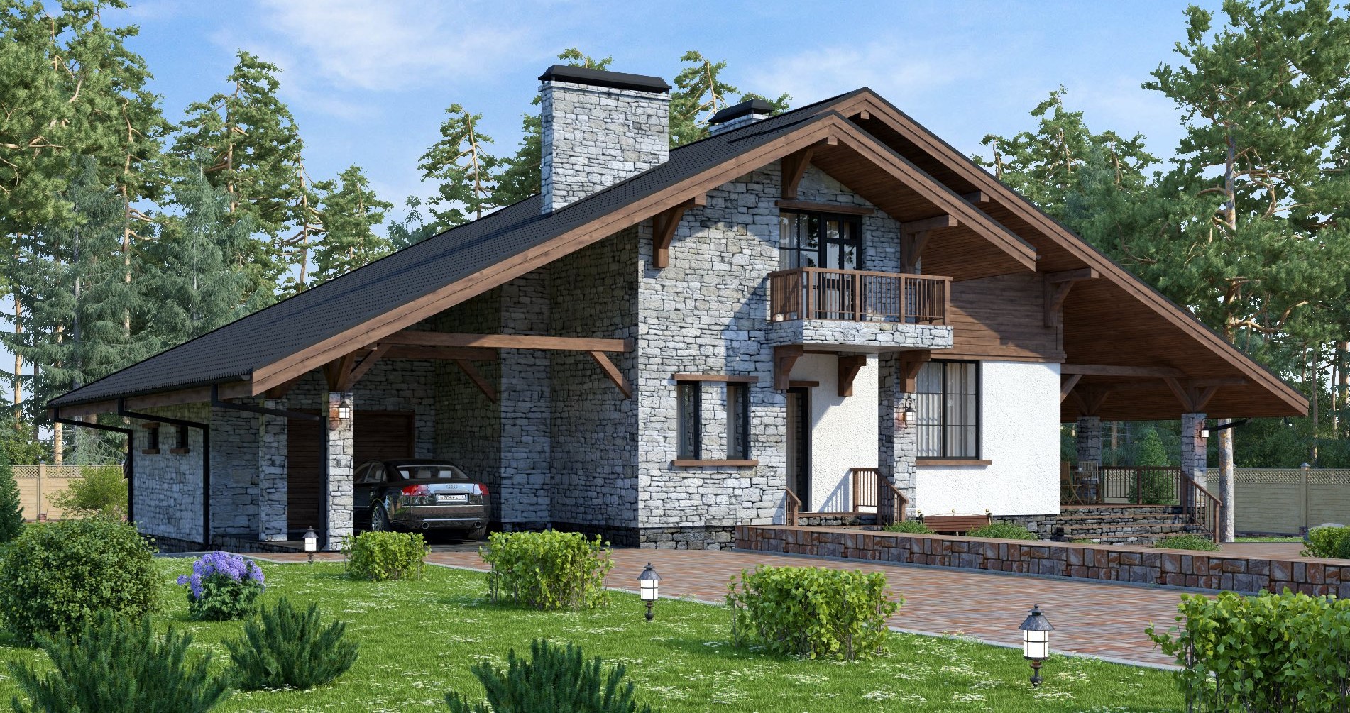 Проект трирівневого особняка