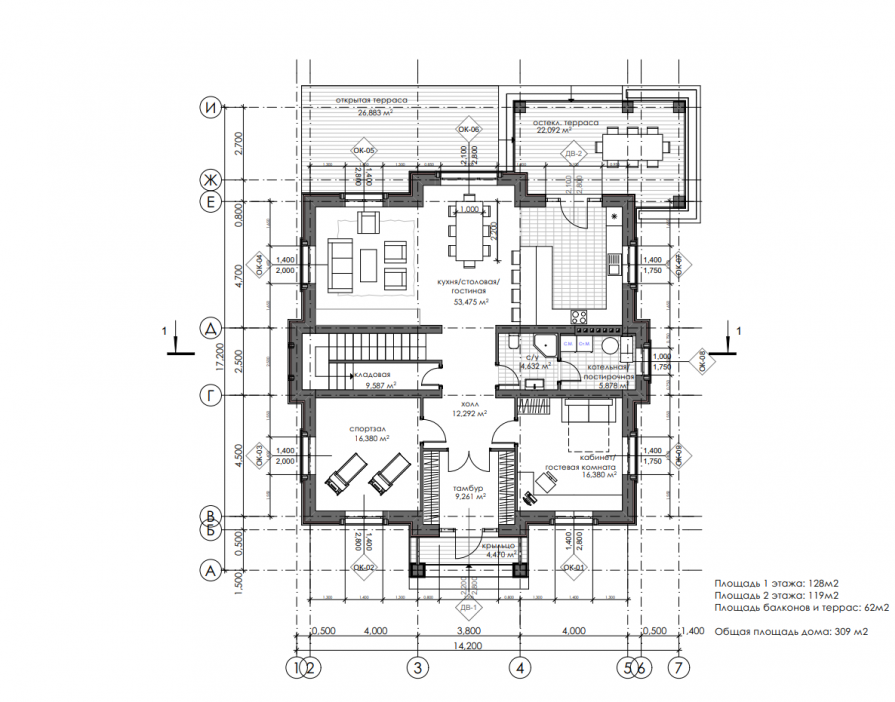 Проект будинку в класичному стилі